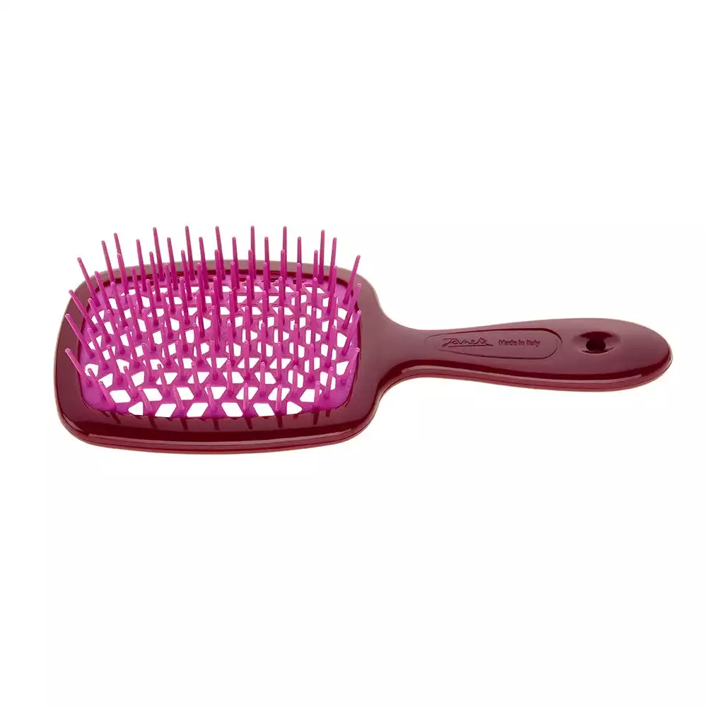 Щітка Janeke Superbrush бургундія з рожевим